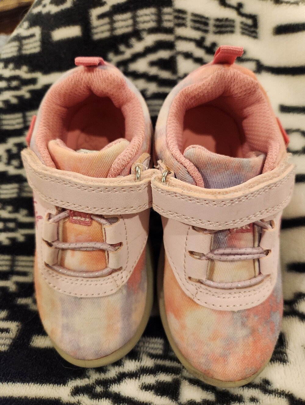 Kids Pink Tie-Dye Sneakers, Size 7